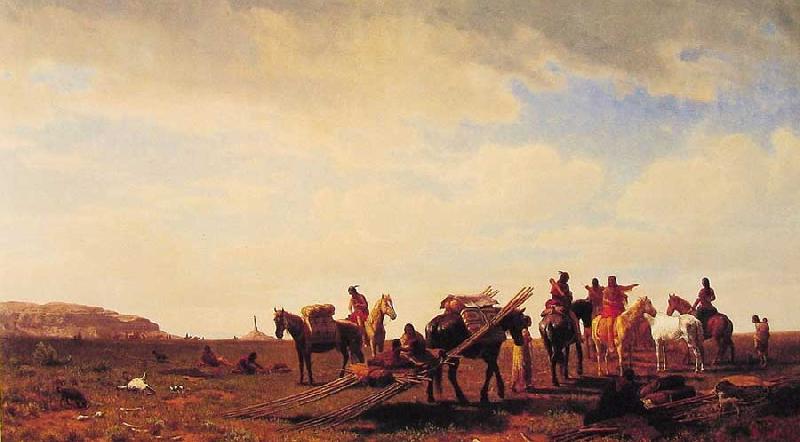 Albert Bierstadt Indians Travelling near Fort Laramie Germany oil painting art